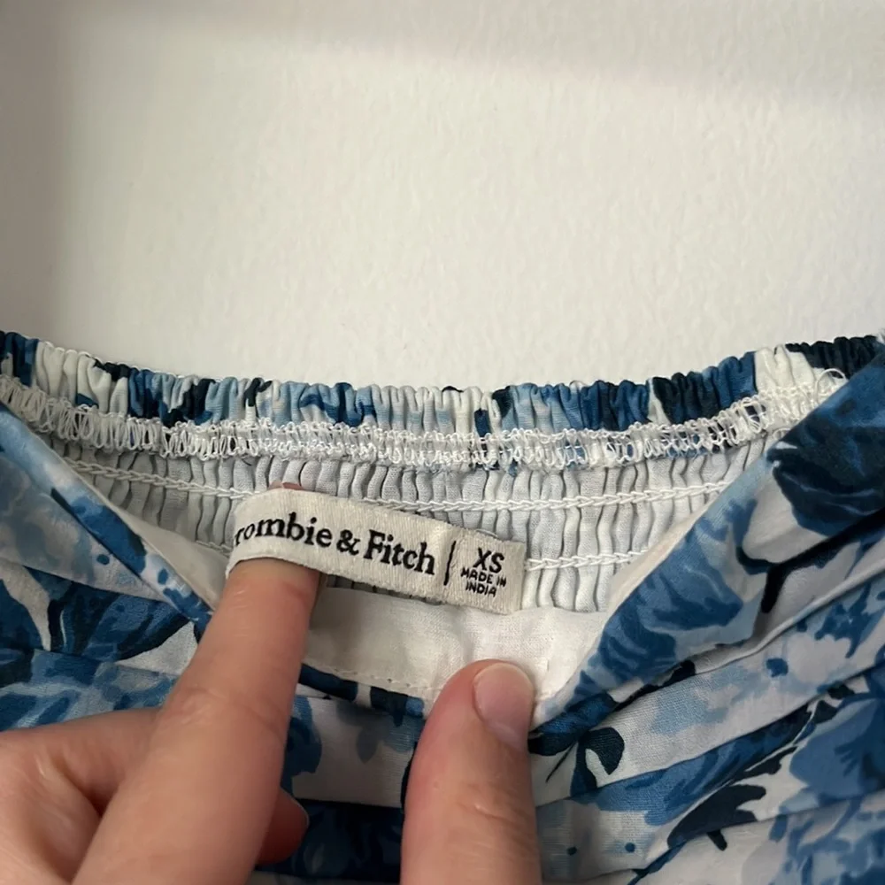 Abercrombie & Fitch Blue Floral Midi Dress - Picture 4 of 4